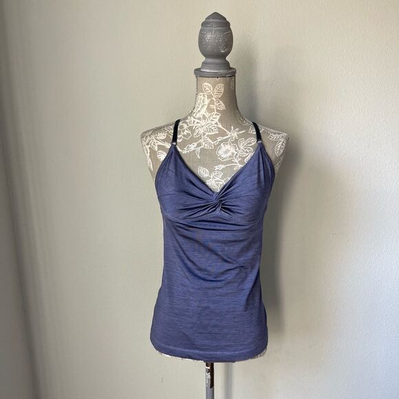 Lululemon Twist Front Open Back Tank with Built in Bodysuit in Blue - Picture 1 of 11